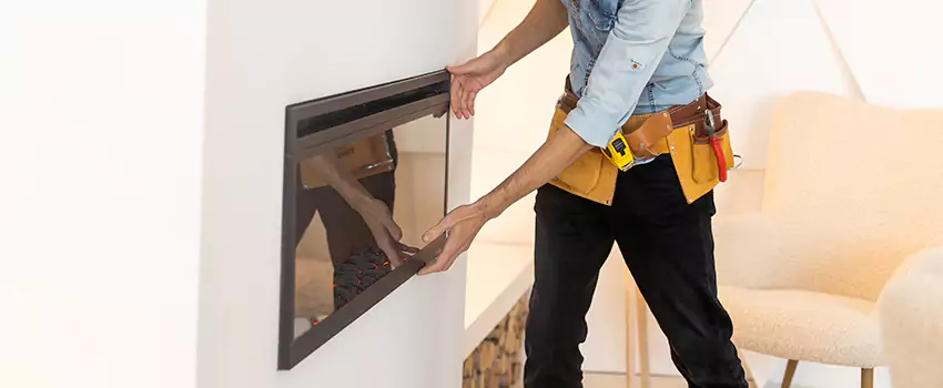 Metal Fireplace Installation in Galveston, Texas
