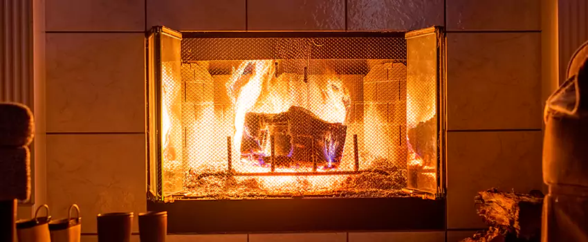 Mendota Hearth Landscape Fireplace Installation in Galveston, Texas